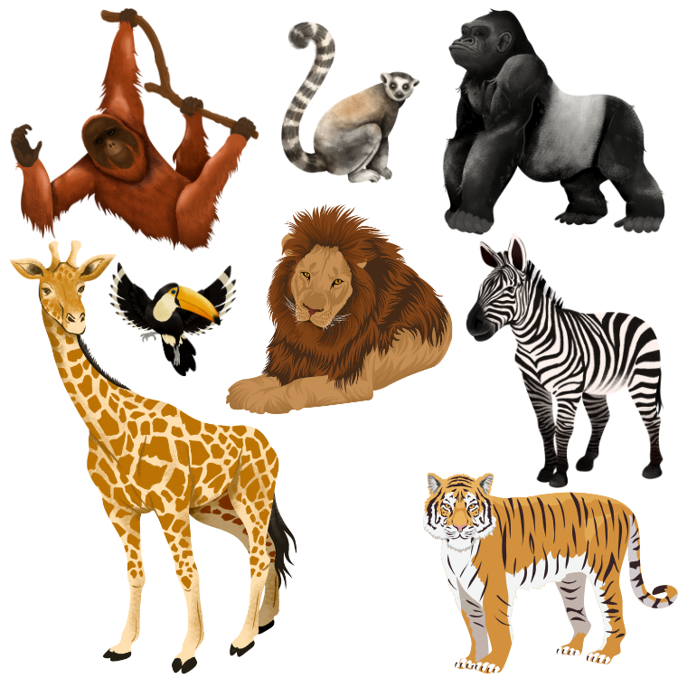 Jungle Animal Wall Decals