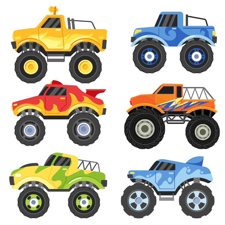 Monster Truck Wall Decals