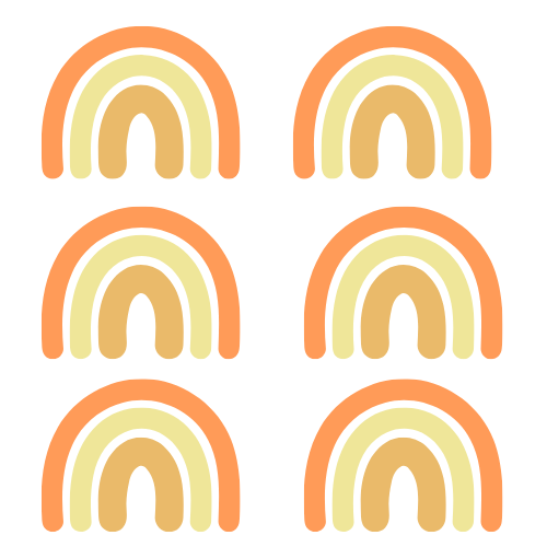 Tri Colour Rainbow Wall Decals