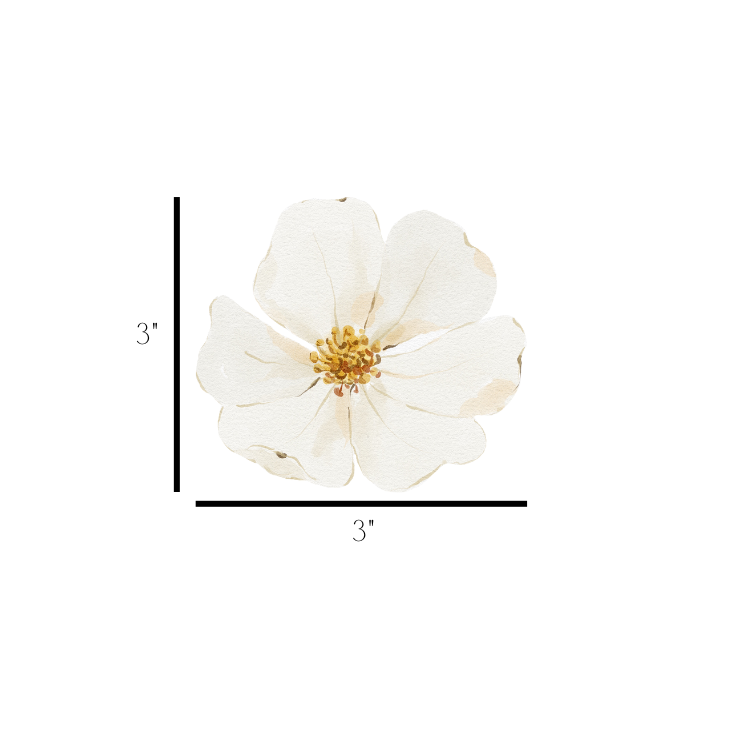 White Flower Wall Decal