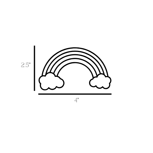 Black and White Rainbow Wall Decals