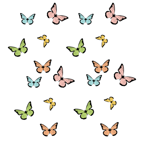 Multicoloured Butterfly Wall Decals