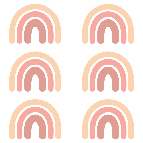 Tri Colour Rainbow Wall Decals