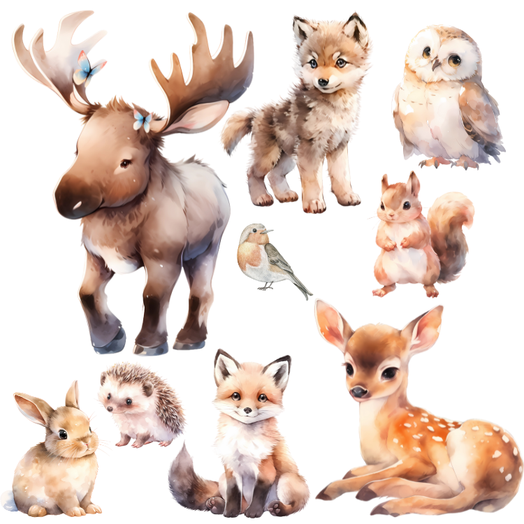 Woodland Animal Wall Decals