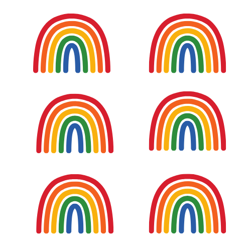 Classic Rainbow Wall Decals