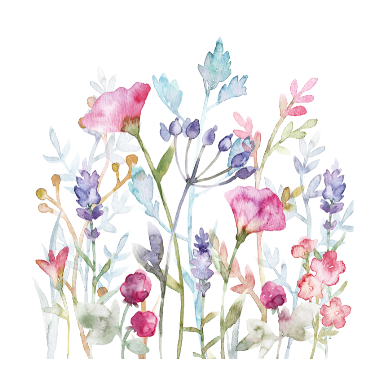 Large Watercolour Flower Wall Decals