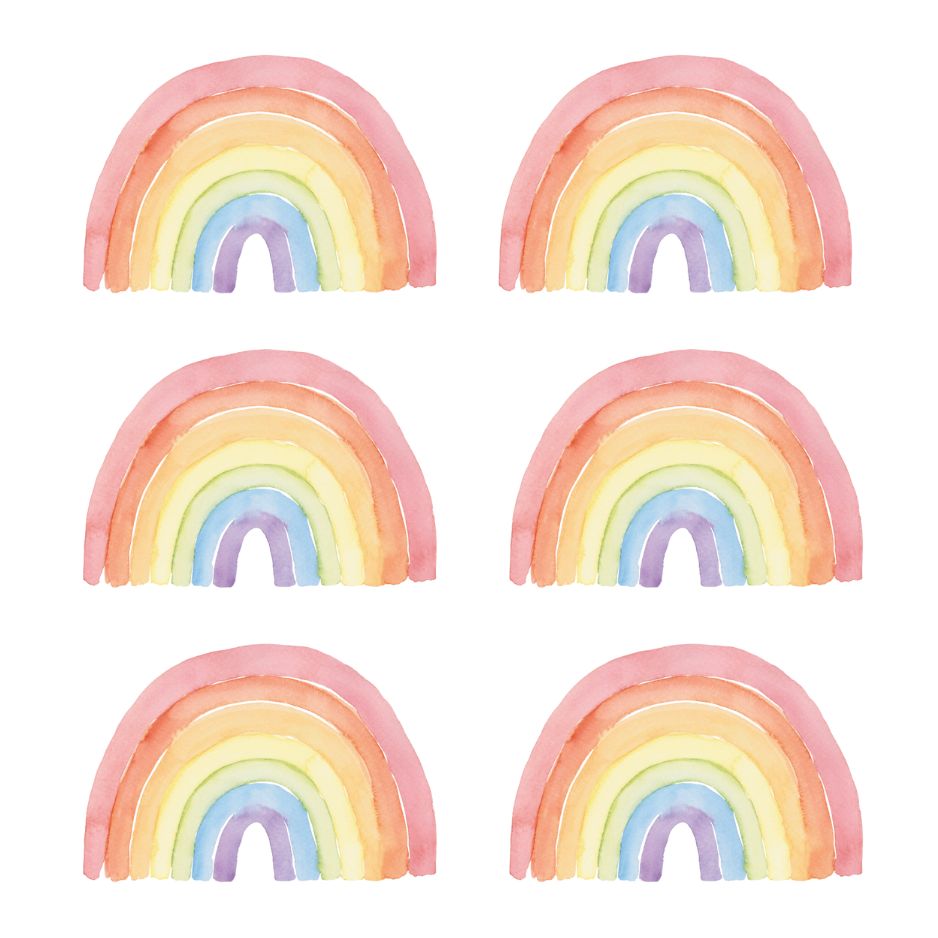 Watercolour Rainbow Wall Decals